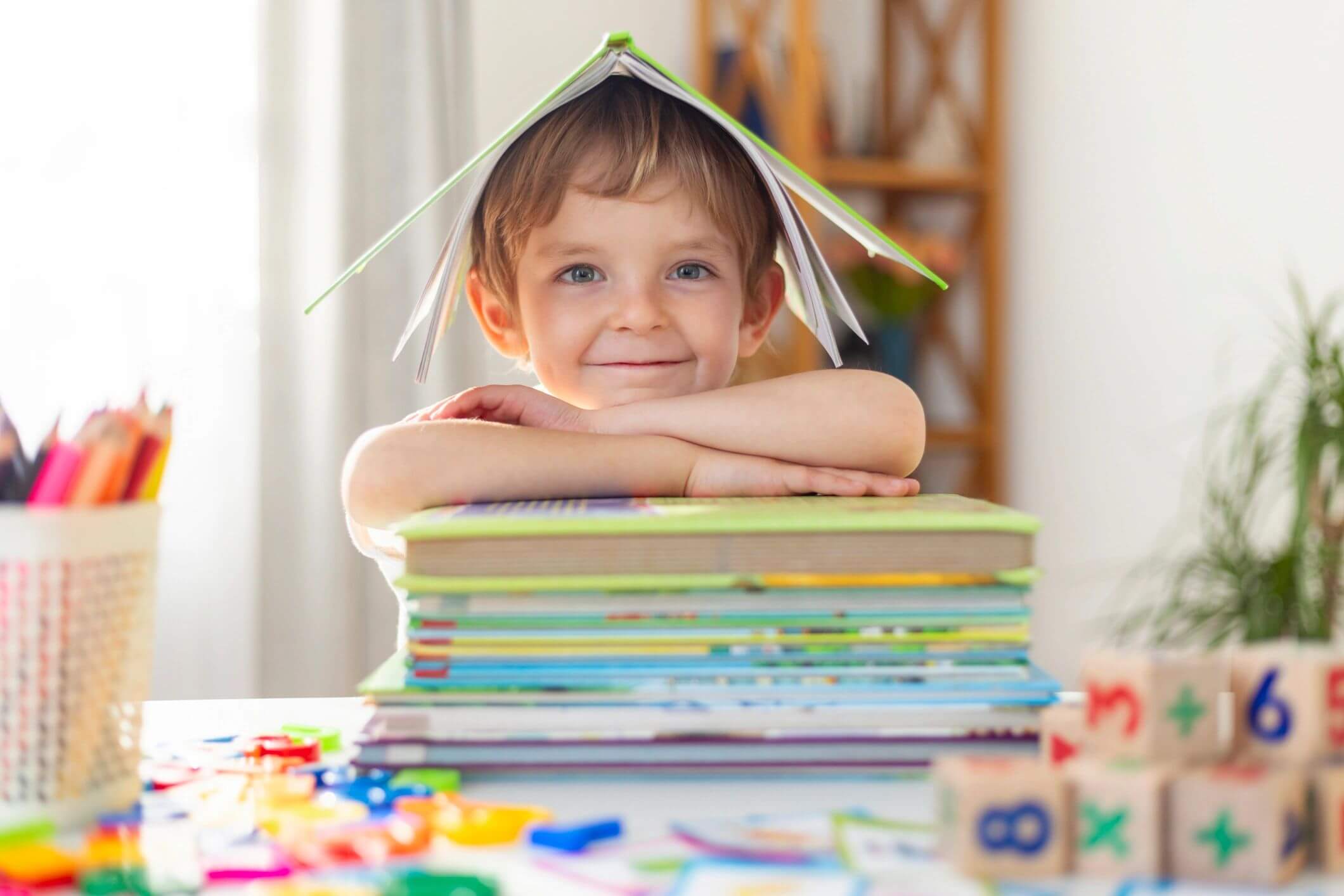 children reading books science