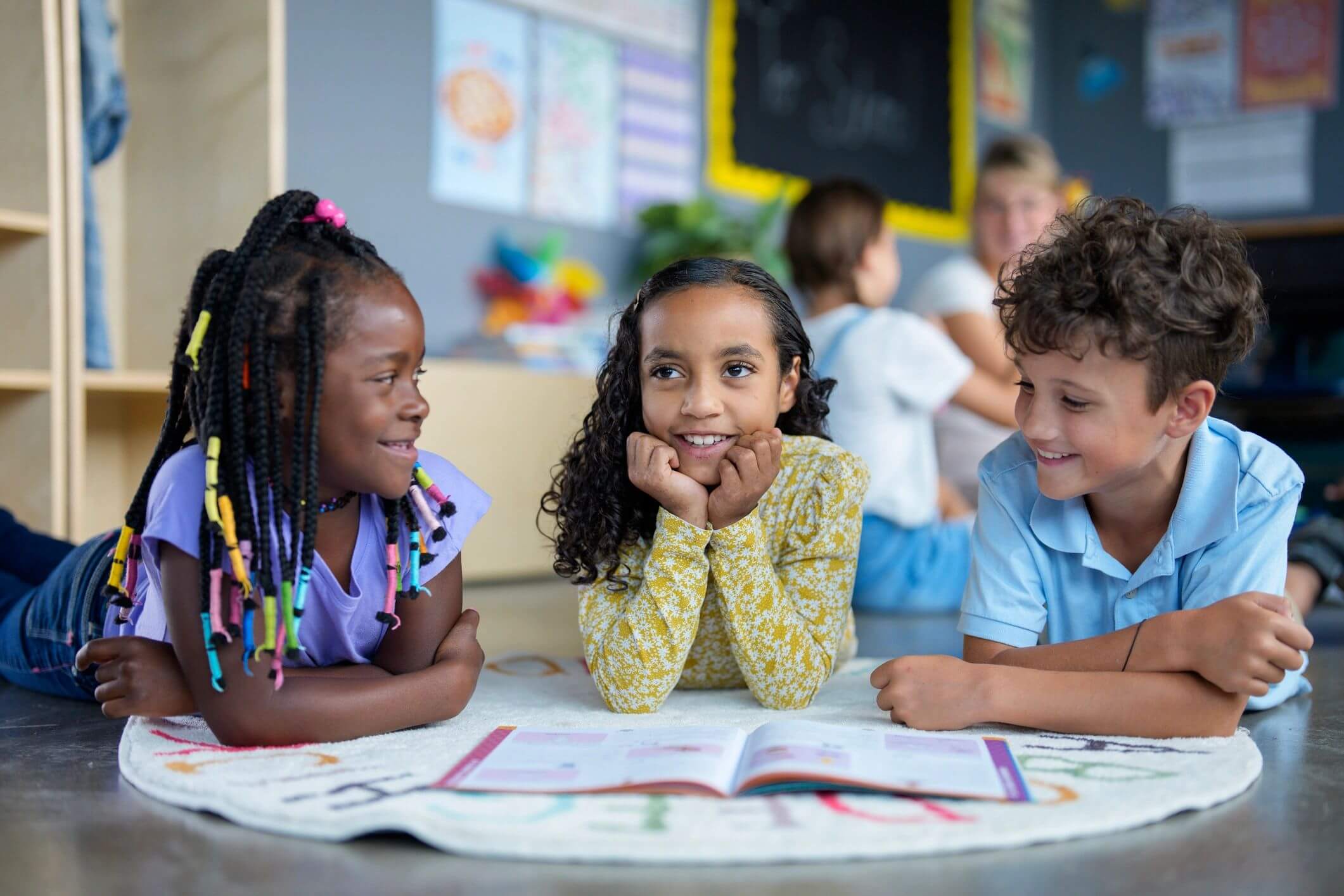 children reading books science